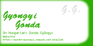 gyongyi gonda business card
